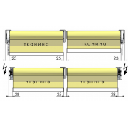 Тканинні ролети система відкритого типу Duo 2in1
